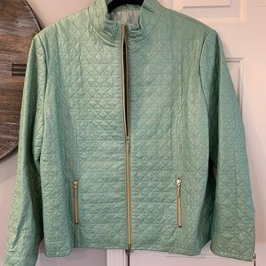 Pamela McCoy Quilted Leather Jacket sz L